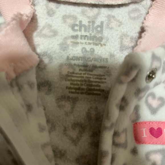 White, Pink, and Gray Child of Mine Carter’s Fleece Sleep Sack - Picture 3 of 3